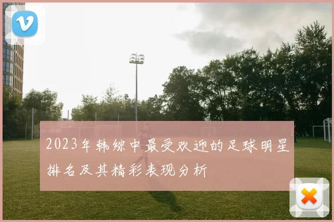 2023年韩综中最受欢迎的足球明星排名及其精彩表现分析